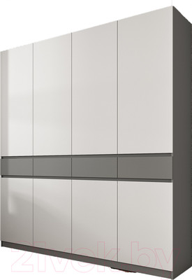 Шкаф Eligard Locarno 4 (дымчатый алмаз/белый)