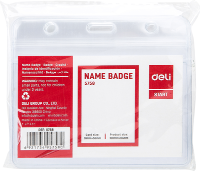 Набор бейджей Deli 5758 (10шт)