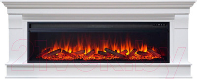 Каминокомплект Смолком Albion V42 Vision 42 LOG LED (бьянко белый)