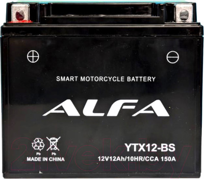 Мотоаккумулятор ALFA battery YTX12-BS / EB12E-3-1