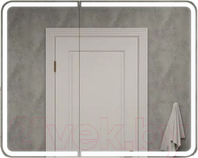 Шкаф с зеркалом для ванной Континент Elliott Led 100x80