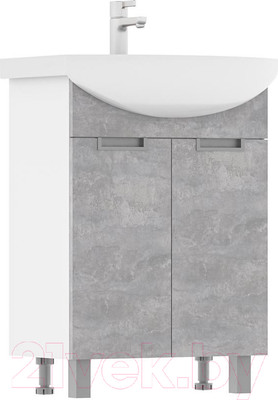 Тумба под умывальник Volna Vario Z 60.2D Балтика (бетон, напольная)