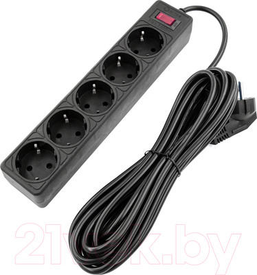 Сетевой фильтр 5bites Garda SP5B-550 5S (5м, черный)