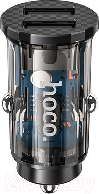 Адаптер питания автомобильный Hoco DZ3 (черный)