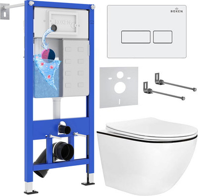 Инсталляция с унитазом подвесным Roxen StounFix Dual Fresh 964744