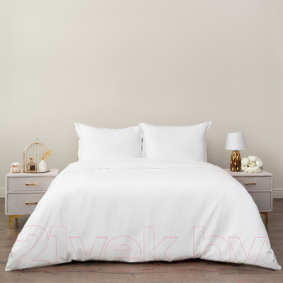 Комплект постельного белья Siberia Home Сэнди Евро / Сиб-Евро-Сэн-бел (белый)