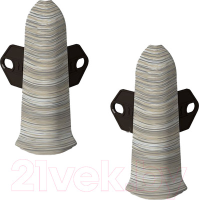 Уголок для плинтуса Ideal Классик 253 Ясень серый с крепежом (5.5см, 2шт, флоупак, наружный)