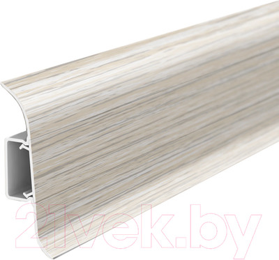 Плинтус Ideal Классик 252 Ясень белый 55мм с центральной планкой (2.2м)