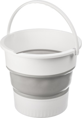 Складное ведро Sundays Среднее / TBD0603930501D (10л, белый/серый)