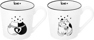 Набор кружек Elan Gallery Влюбленные котики / 880194