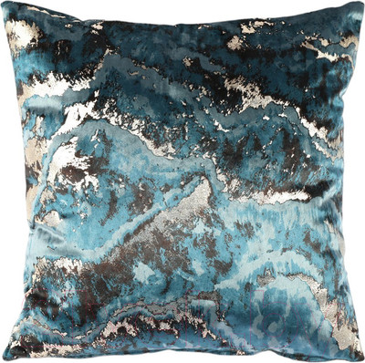 Наволочка декоративная Sofi de Marko Мрамор 45х45 / Нав-Мс-45х45 (синий)