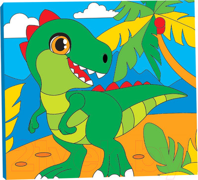 Картина по номерам Школа талантов Дино в тропиках / 7370543