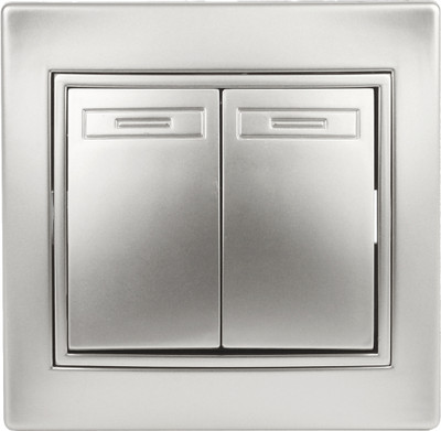 Выключатель INTRO Plano 1-107-03 / Б0053806 (алюминий)