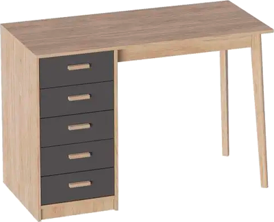 Письменный стол Мебельград Амели (дуб светлый натуральный/графит)