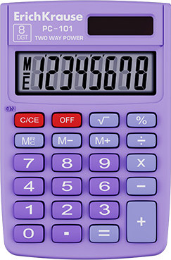 Калькулятор Erich Krause PC-101 Pastel / 62006 (фиолетовый)