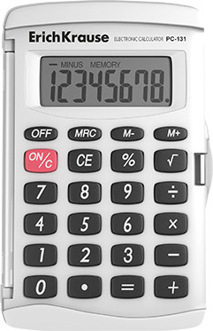 Калькулятор Erich Krause PC-131 Classic / 62015 (белый)