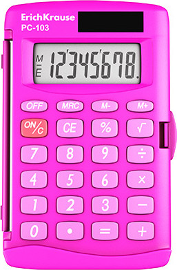Калькулятор Erich Krause PC-103 Neon / 62017 (розовый)
