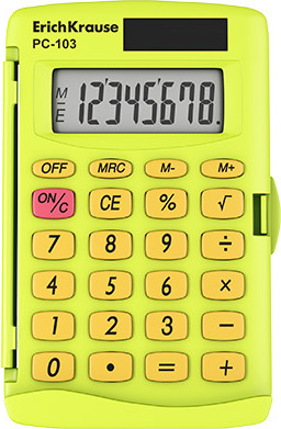 Калькулятор Erich Krause PC-103 Neon / 62018 (желтый)