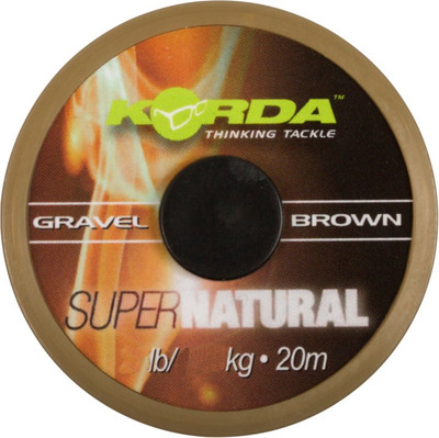 Поводок рыболовный Korda Super Natural Gravel Brown 18lb 20м / KSNB