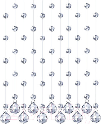 Подвеска интерьерная Sundays Home C0012384A (10шт, прозрачный)