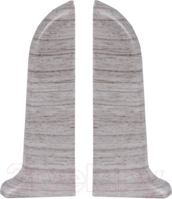 Заглушка для плинтуса LinePlast ПВХ 58мм L004-ЗЛ/4  (2шт, ясень, флоупак)