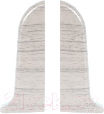 Заглушка для плинтуса LinePlast ПВХ 58мм L046-ЗЛ/4 (2шт, ясень светлый, флоупак)