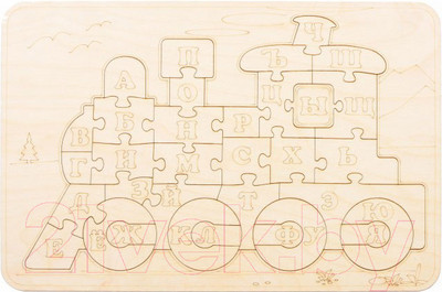 Развивающая игра Mega Toys Вкладыш Локомотив / А03018