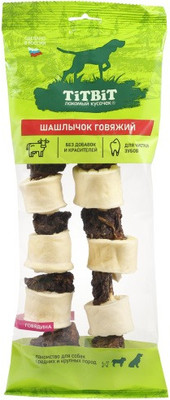 Лакомство для собак TiTBiT Шашлычок говяжий / 6689