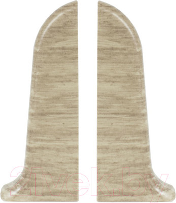 Заглушка для плинтуса LinePlast ПВХ 58мм L067-ЗЛ/4 (2шт, дуб выбеленый, флоупак)