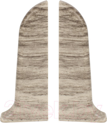 Заглушка для плинтуса LinePlast ПВХ 58мм L068-ЗЛ/4 (2шт, фраке, флоупак)