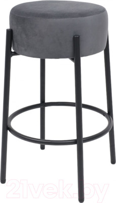 Табурет барный AksHome Bob (темно-серый велюр HCJ-40/черный)