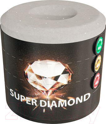 Мел для бильярда Super Diamond Grey Round / 45.002.01.2 (серый)