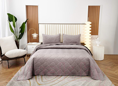 Набор текстиля для спальни Sofi de Marko Армандо 160х220 / Пок-Арм-160х220м (мокко)