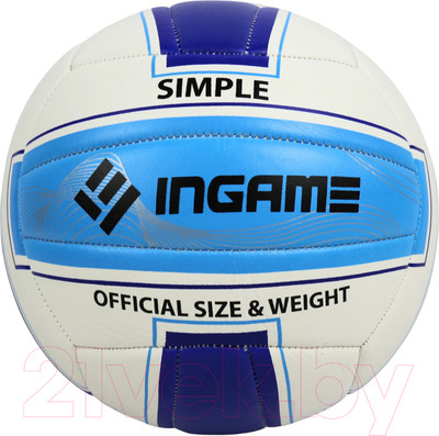 Мяч волейбольный Ingame Simple INVB-232 (синий/белый/голубой)