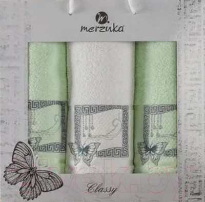 Набор полотенец Merzuka Classy / 11291 (3шт, в коробке, фисташковый)