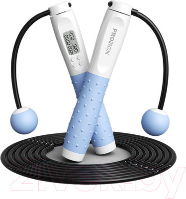 Скакалка Proiron ПРО042 (белый/синий)