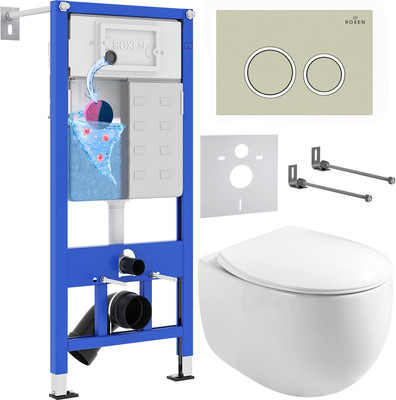 Инсталляция с унитазом подвесным Roxen StounFix Dual Fresh 966284