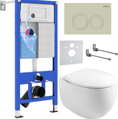 Инсталляция с унитазом подвесным Roxen StounFix Dual Fresh 966619