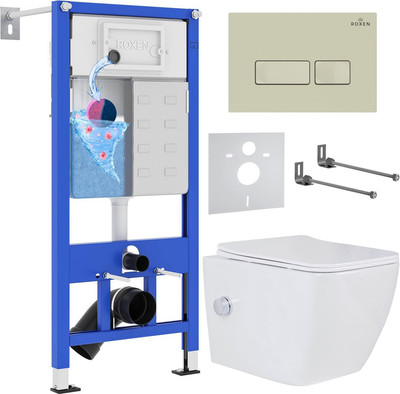 Инсталляция с унитазом подвесным Roxen StounFix Slim 966682