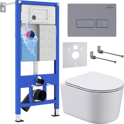 Инсталляция с унитазом подвесным Roxen StounFix Dual Fresh 966808