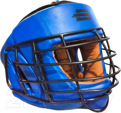 Боксерский шлем BoyBo Flexy BP2005 с металлической решеткой (M, синий)