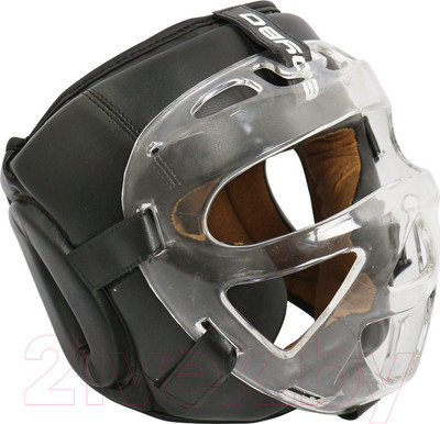 Боксерский шлем BoyBo Flexy BP2006 с пластиковым забралом (S, черный)