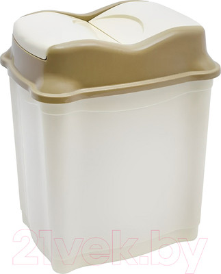 Мусорное ведро Эльфпласт Proff ЕР478 (9л, слоновая кость/бежевый)