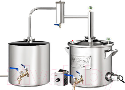 Дистиллятор бытовой ДОБРЫЙ ЖАР Дачный (20л, +ТЭН)