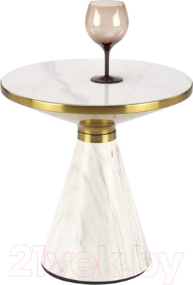 Журнальный столик Halmar Talbi / V-CH-TALBI-LAW (белый мрамор/белый/золото)