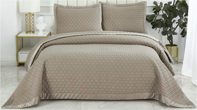 Набор текстиля для спальни Sofi de Marko Роксалана 160х220 / Пок-Рк1-160х220 (кофейный)