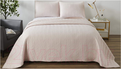 Набор текстиля для спальни Sofi de Marko Саванна 230х250 / Пок-Сн-П-230х250 (пудра)