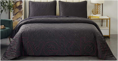 Набор текстиля для спальни Sofi de Marko Себастьян 230х250 / Пок-СБ1-230х250 (антрацитовый)