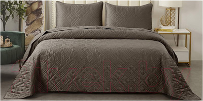 Набор текстиля для спальни Sofi de Marko Себастьян 230х250 / Пок-СБ6-230х250 (шоколадный)