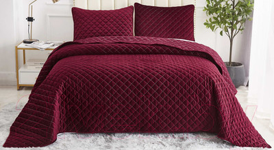 Набор текстиля для спальни Sofi de Marko Мартин 240х260 / Пок-МТ-240х260б (бордовый)